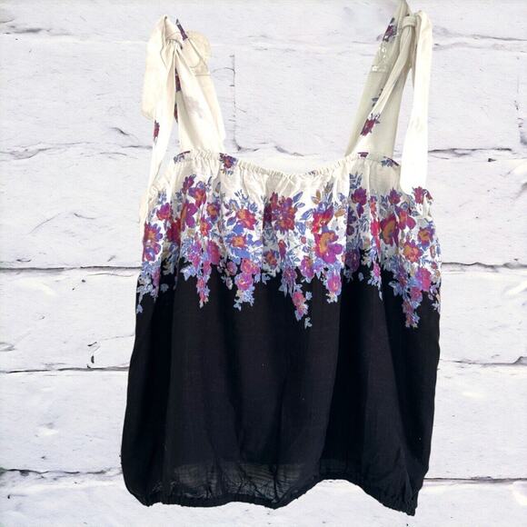 ONEILL Tank Top Size M Floral Babydoll Spaghetti Straps Aloha Surf Cami - Picture 1 of 8